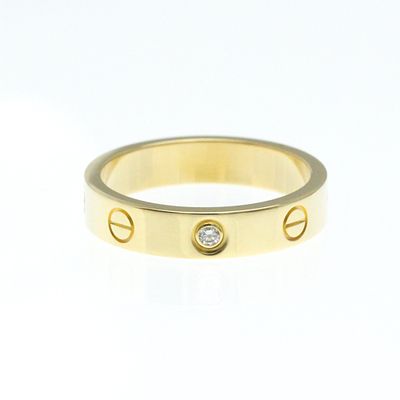 Cartier Mini Love 1P Diamond Ring Yellow Gold (18K) Fashion Diamond Band Ring Gold. catalog 

