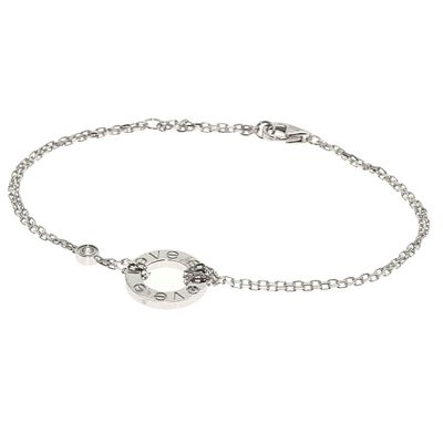 Cartier Love Circle 1P Diamond Bracelet 18K White Gold Women's CARTIER. catalog 
