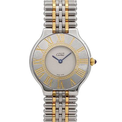Cartier Must 21 Vantianne LM Combi W10050F4 Boys' Watch Ivory Quartz. catalog 
