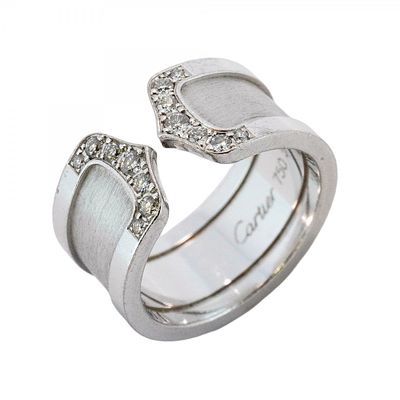 Cartier Ring C2 18KWG White Gold Diamond #54 Ladies. catalog 
