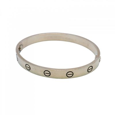 Cartier Bangle Love Bracelet 18KWG White Gold Ladies. catalog 

