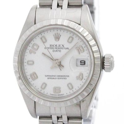ROLEX Oyster Perpetual Date P Serial Steel Automatic Ladies Watch Polished. catalog 
