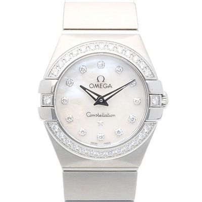 Omega Constellation watch, stainless steel, 12315246055001, quartz movement, re-polished 