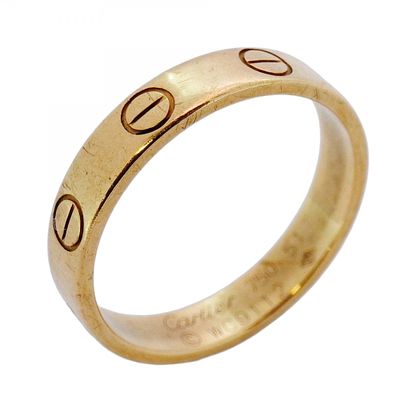 Cartier Mini Love Ring, 18KYG Yellow Gold, #51, Women's. catalog 
