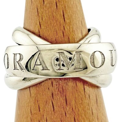 Cartier Trinity 3-Row Ring, Size 10, 18k Gold, Women's, 1998 Limited Edition. catalog 
