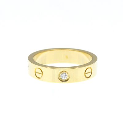 Cartier Mini Love Ring 1P Diamond Yellow Gold (18K) Fashion No Stone Band Ring Gold. catalog 
