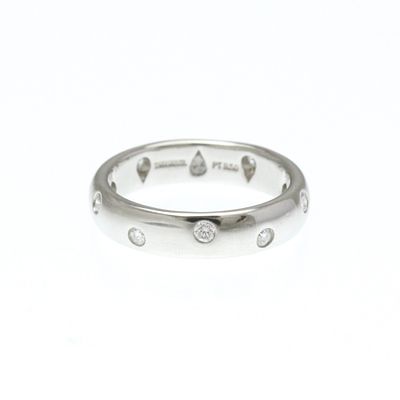 Tiffany Dots Diamond Ring Platinum Fashion Diamond Band Ring Silver. catalog 
