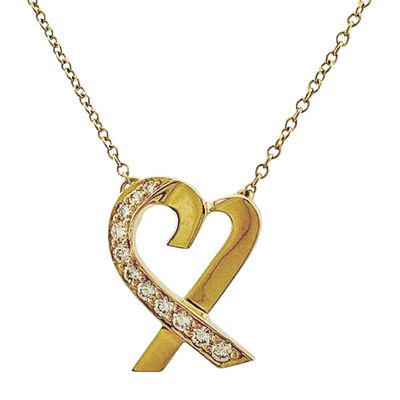 Tiffany & Co. Loving Heart Necklace, 18k Gold with Diamonds, Women's, TIFFANY. catalog 
