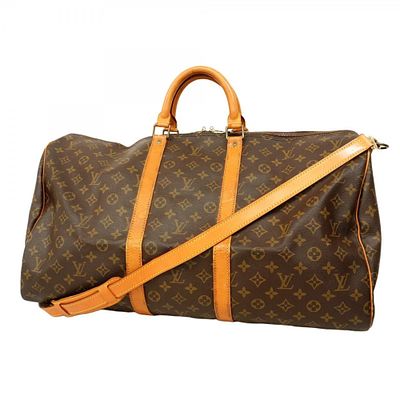 Louis Vuitton Monogram Keepall Bandouliere 55 Boston Bag M41414 Brown Men's and Women's. catalog 
