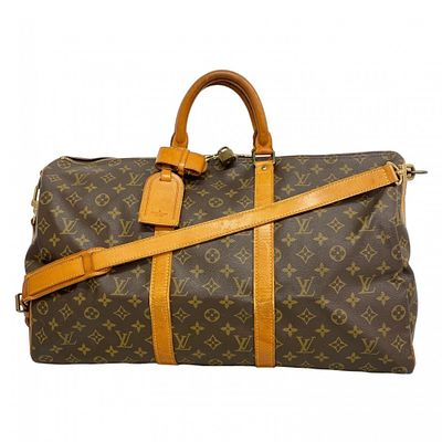 Louis Vuitton Monogram Keepall Bandouliere 50 Boston Bag M41416 Brown Men's and Women's. catalog 
