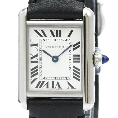 Polished CARTIER Tank Must SM Steel Solar Ladies Watch WSTA0060 BF578334. catalog 
