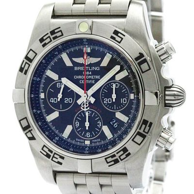 Polished BREITLING Chronomat 44 Frying Fish Steel Mens Watch AB0116 BF580033. catalog 
