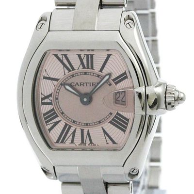 Polished CARTIER Roadstar SM Steel Quartz Ladies Watch W62017V3 BF582856. catalog 
