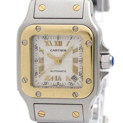 CARTIER Santos Galbee 18K Gold Steel Ladies Watch W20045C4 Polished. catalog 

