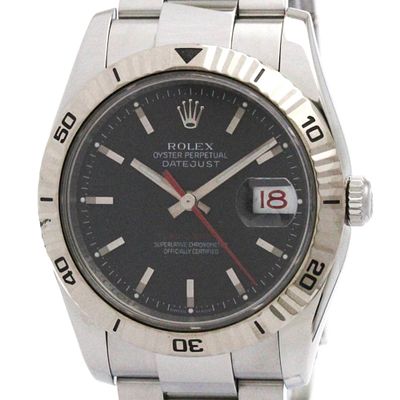 ROLEX Datejust Turn-O-Graph 18K White Gold Steel Automatic Watch 116264 Polished. catalog 
