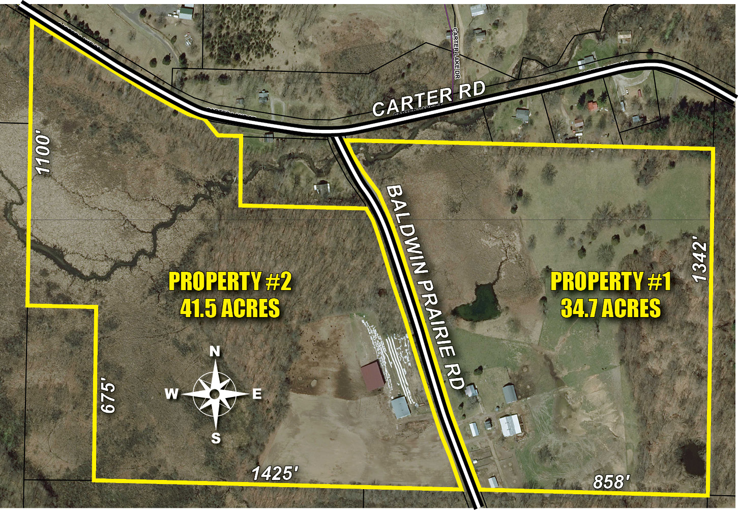 Chupp Auctions & Real Estate LLC | 76.2 Acres - 2 Parcels - House - Buildings - Woods