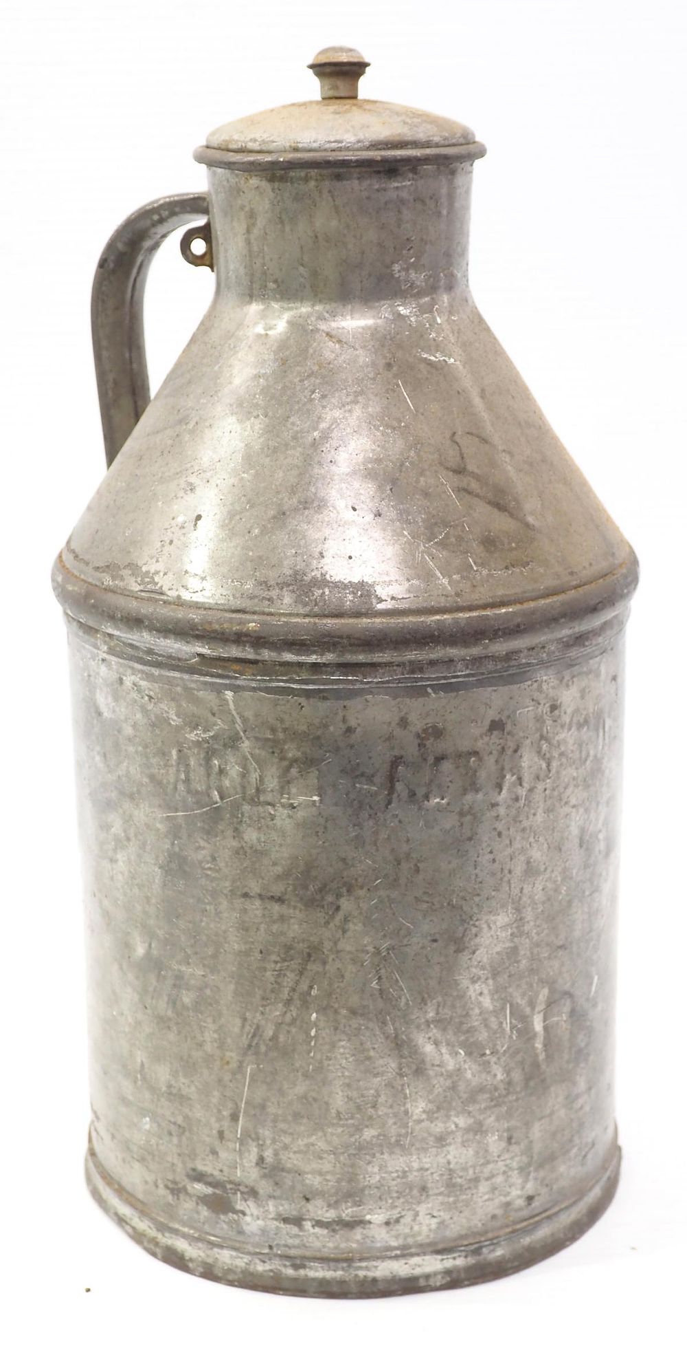 Lot 350: Arden Farms galvanized 3-gallon cream can with CPM Co. on handle