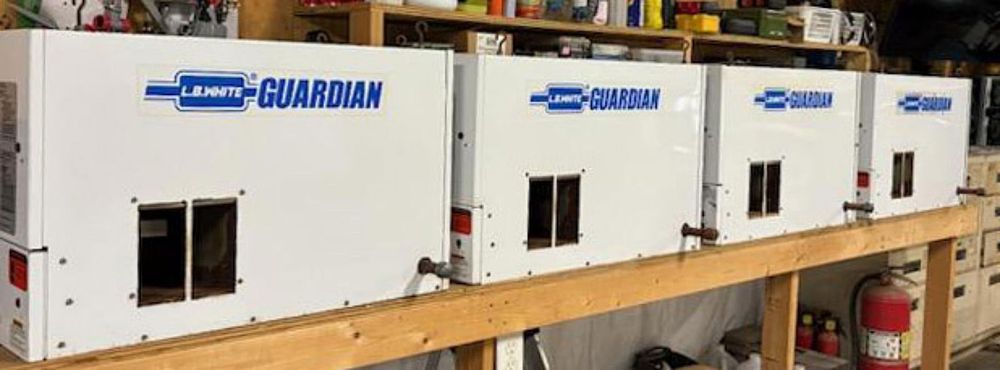 Lot 188: (4) 100,000 BTU L.B. White Guardian forced air heaters