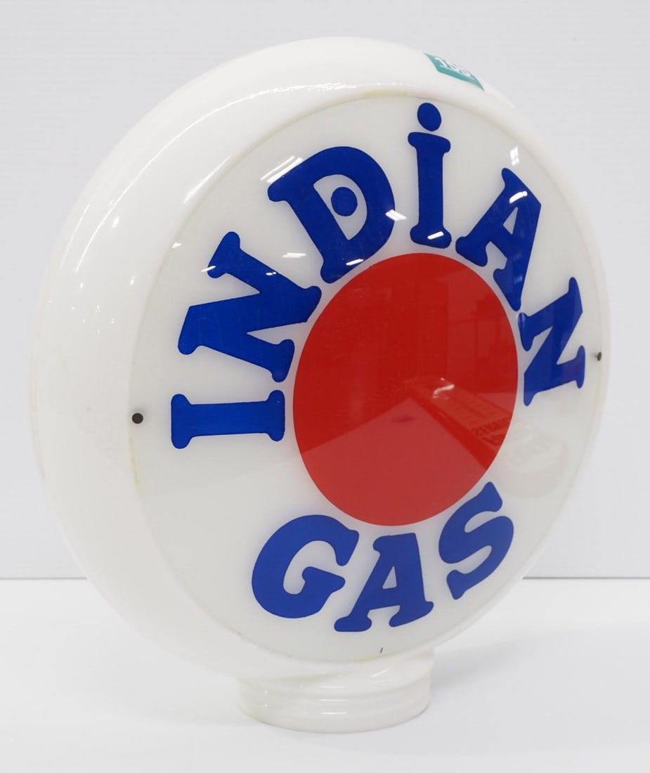 Lot 155: Indian Gas gas pump globe