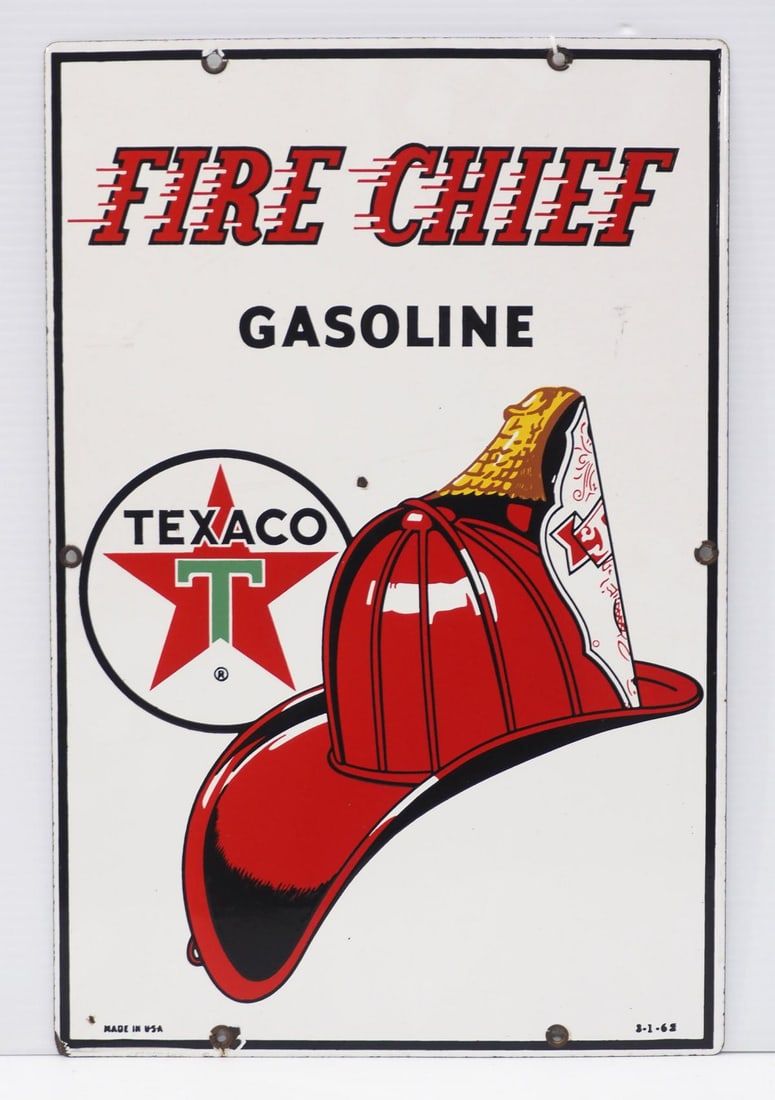 Lot 157: Texaco Fire Chief Gasoline sign