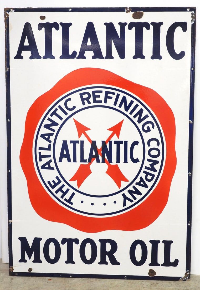 Lot 237: Atlantic Motor Oil sign
