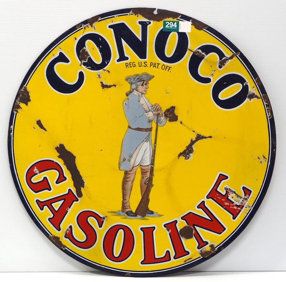Lot 294: Conoco Gasoline sign