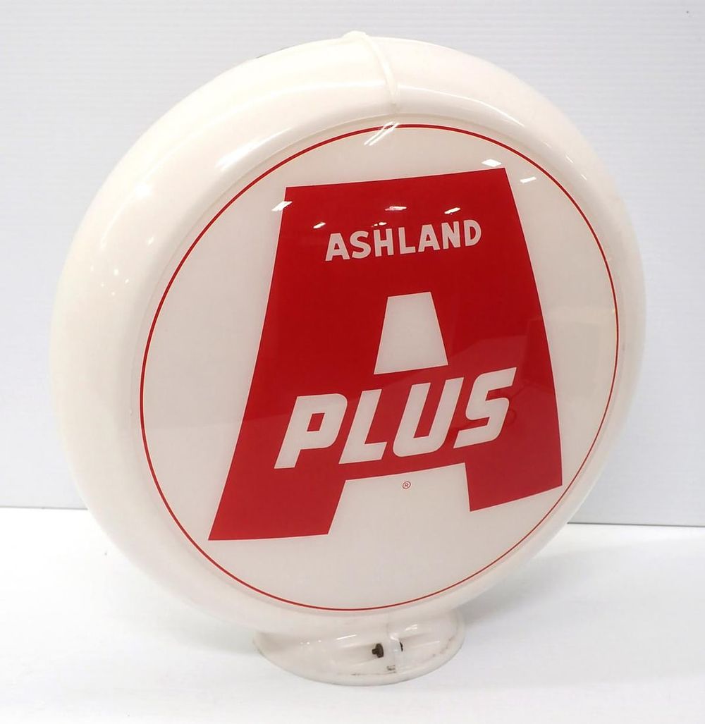 Lot 322: Ashland Plus gas pump globe