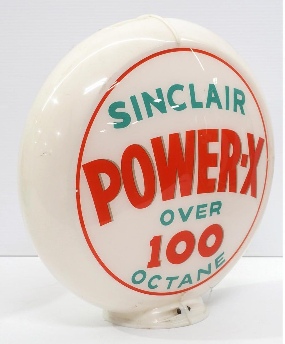 Lot 379: Sinclair Power-X gas pump globe