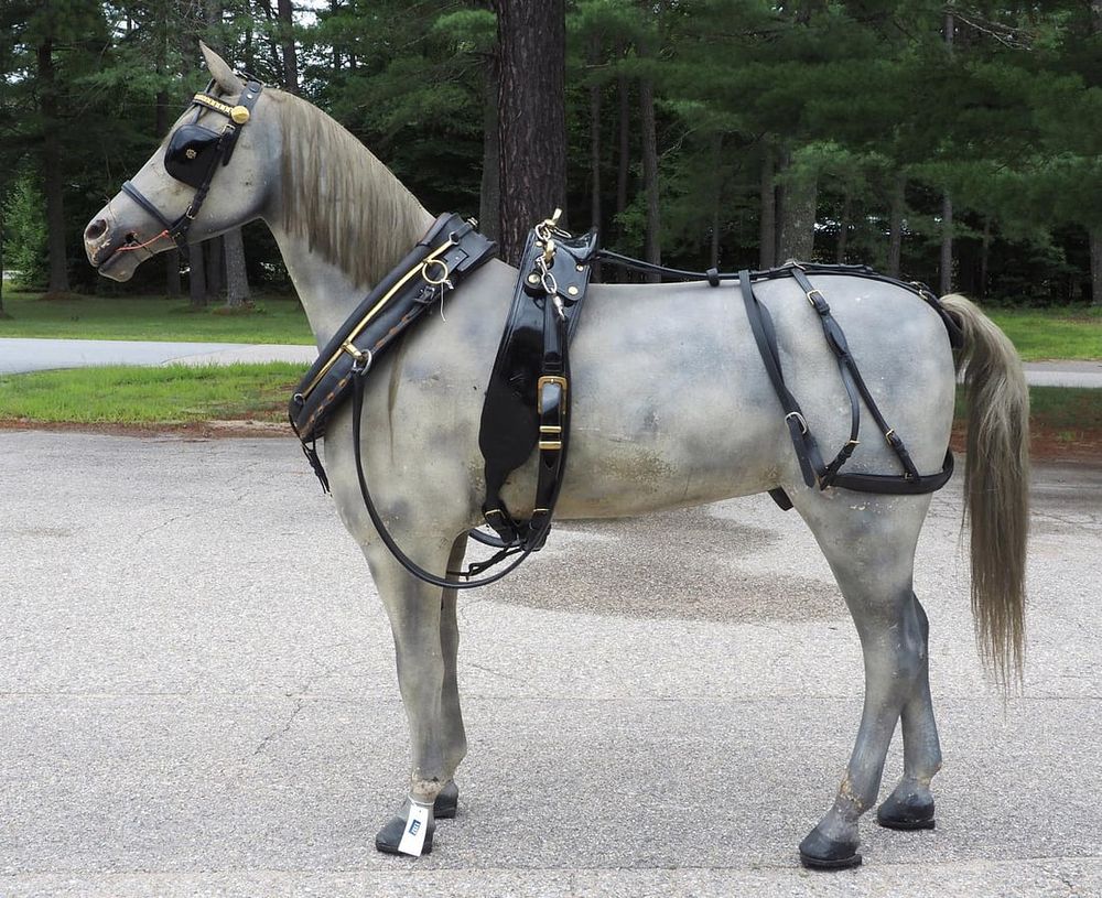 Lot 1157: Harness makers display horse