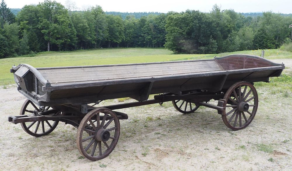 Lot 1177: Very early Gruber hay wagon
