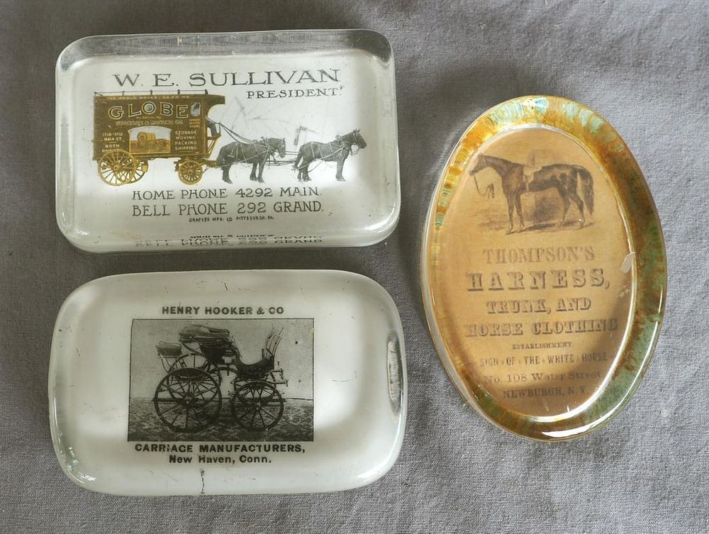 Lot 1187: (3) Glass paper weights