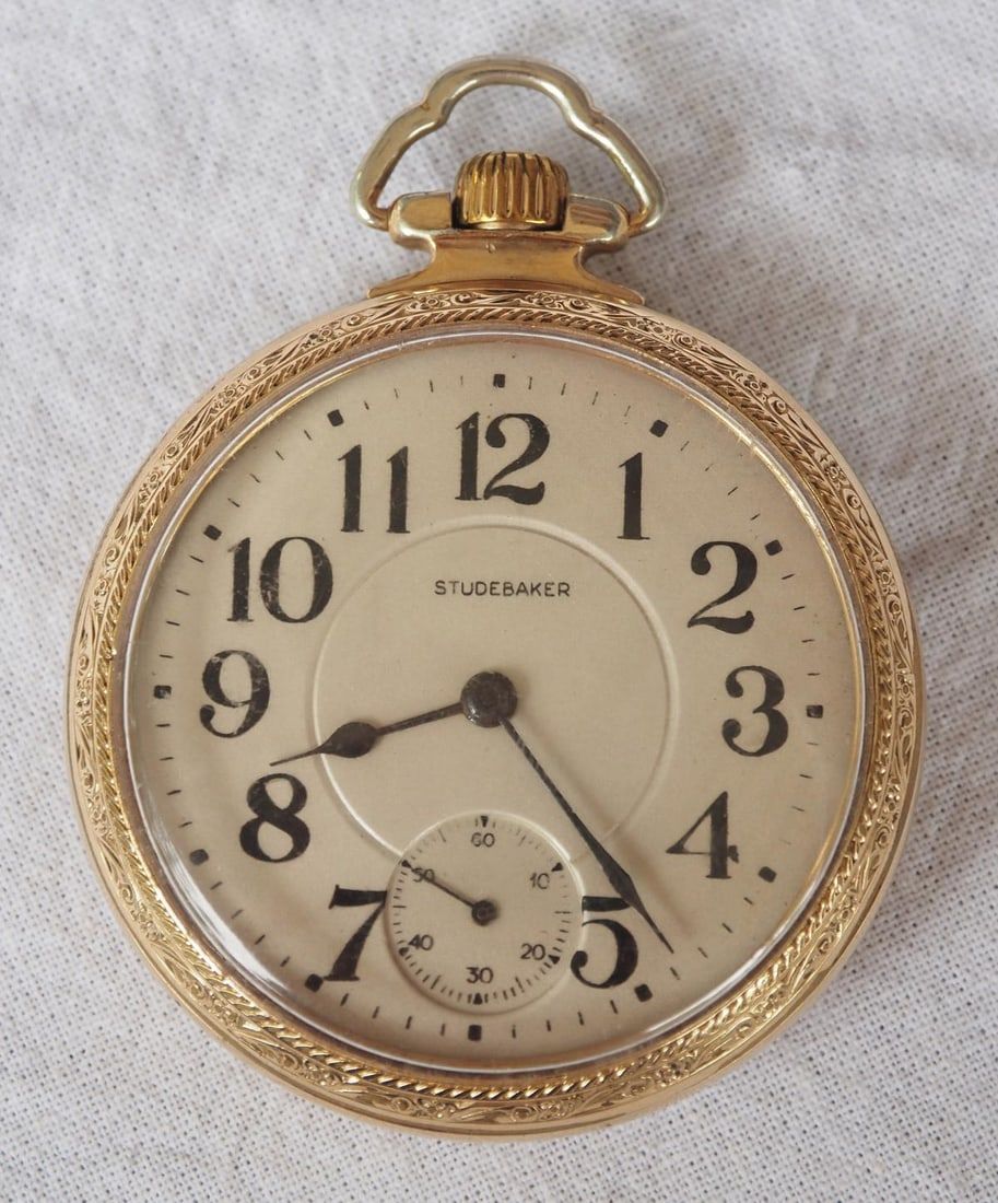 Lot 1194: South Bend Studebaker 21J pocket watch