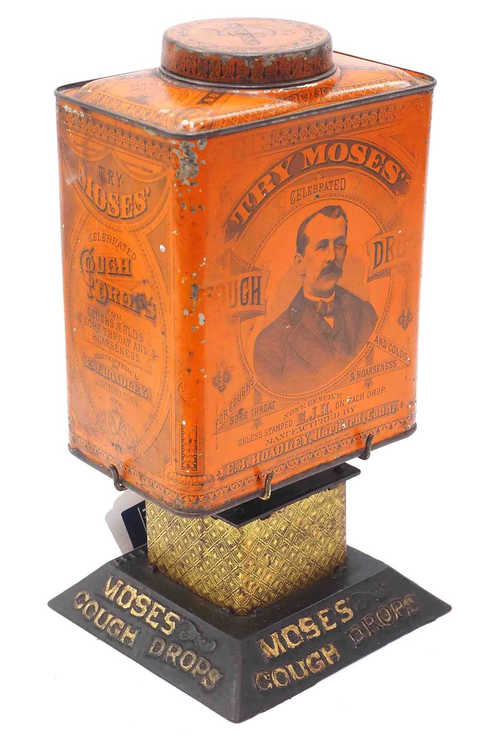 Lot 1155: Moses Cough Drops clockwork wind-up display