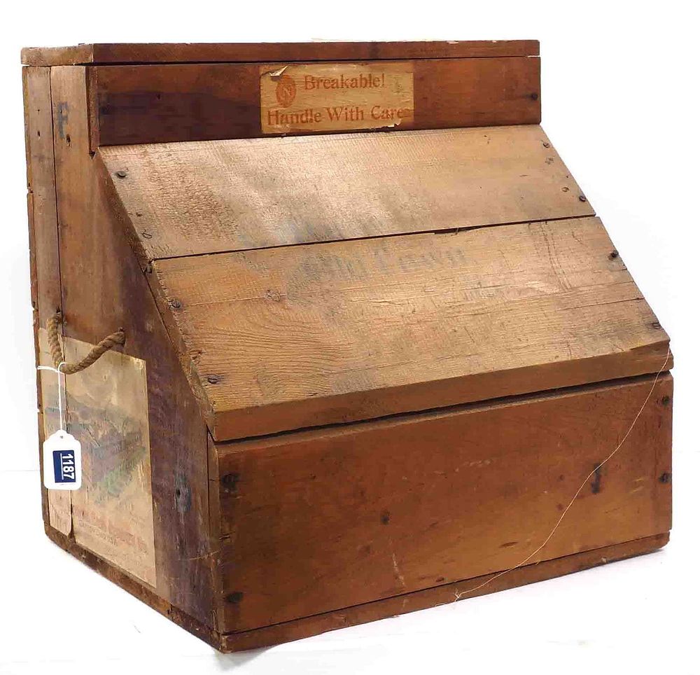 Lot 1187: National Cash Register Co. wooden shipping crate