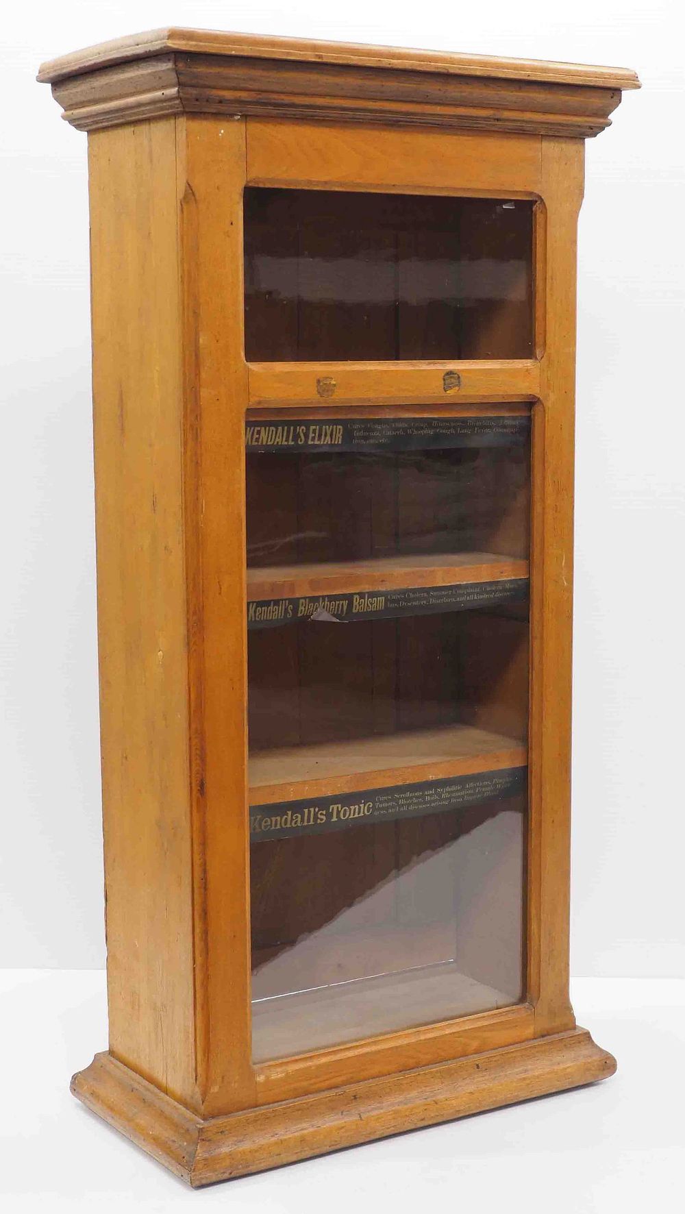Lot 1195: Kendall's country store medicine display case