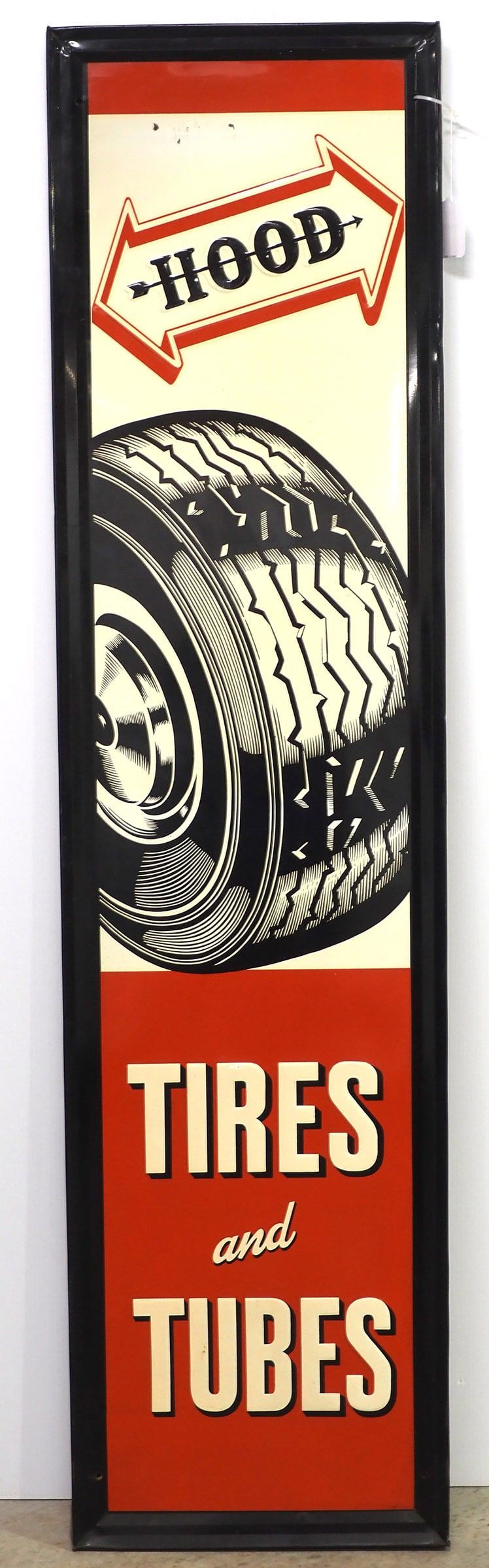 Lot 1234: Hood Tires and Tubes sign