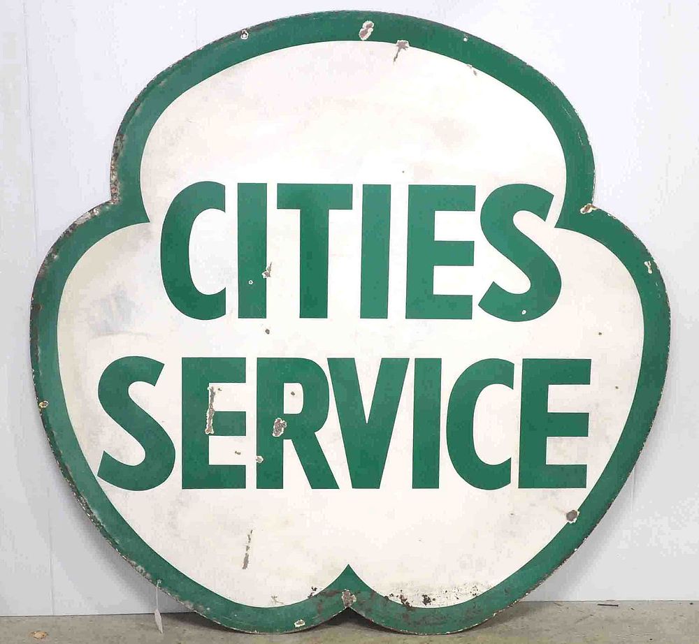 Lot 1284: Cities Service sign
