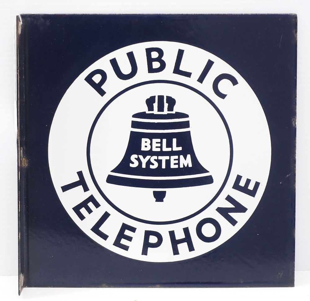 Lot 1291: Bell System Public Telephone sign