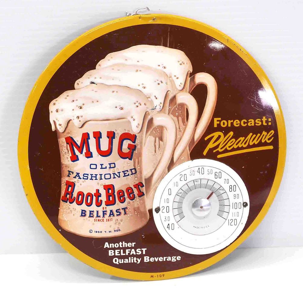Lot 1331: Mug Old Fashioned Root Beer thermometer