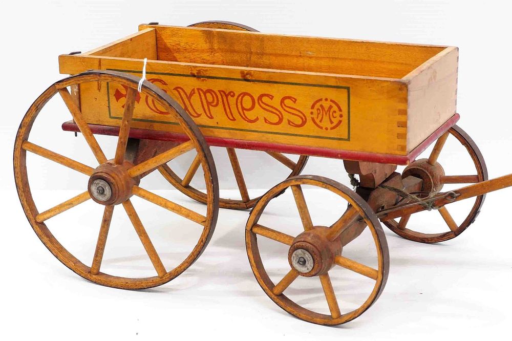 Lot 1372: Paris Mfg Co. No.24 wooden child's wheelbarrow