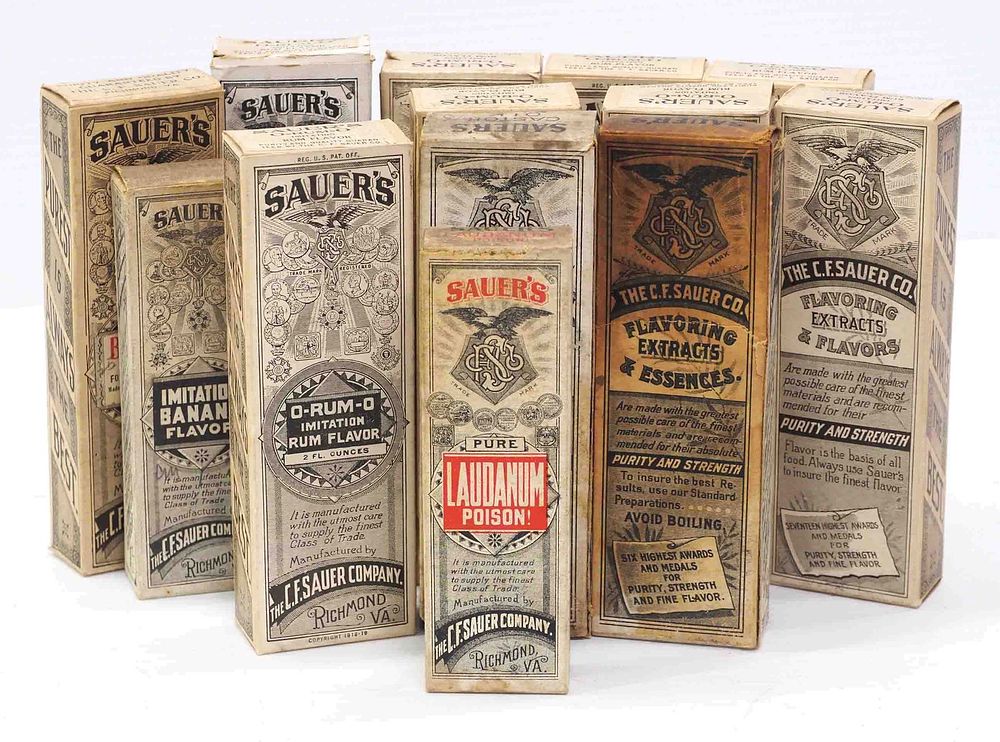 Lot 1411: (14) NOS C.F. Sauer Co. flavor & extract products