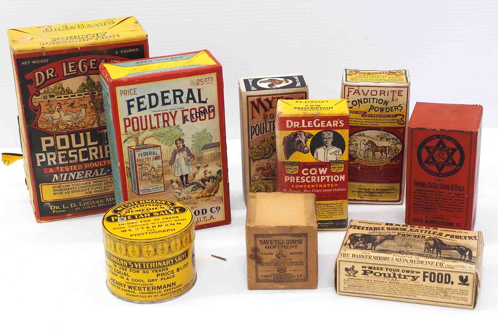 Lot 1424: (9) NOS Livestock products, full