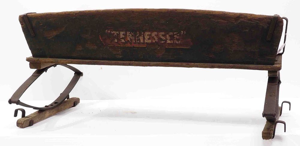 Lot 176: Tennessee box wagon seat, RARE!