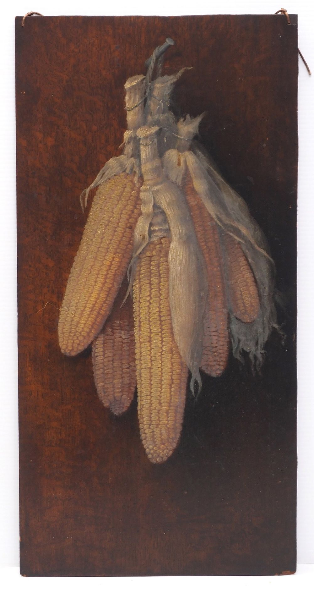 Lot 202: Painting of ears of corn, painted on wood