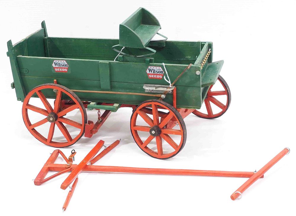 Lot 208: Custom wooden double-board box wagon model