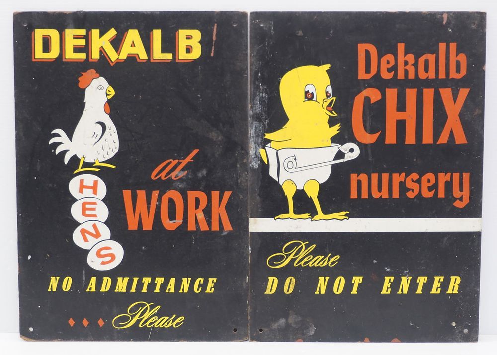 Lot 282: (2) DeKalb Chix signs