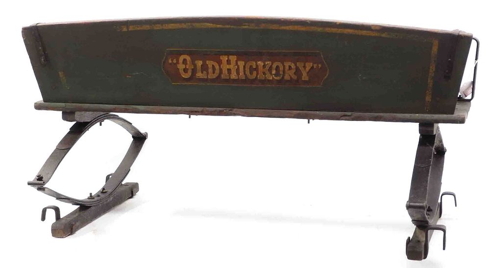 Lot 380: Old Hickory box wagon seat, WOW!