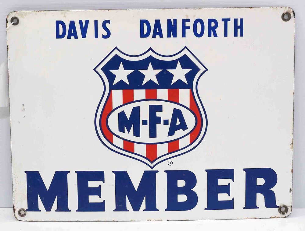 Lot 409: M-F-A Member, Davis Danforth sign
