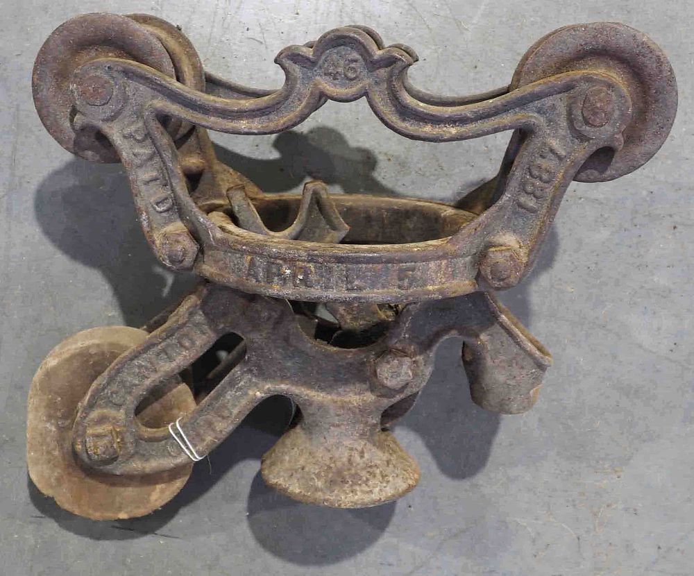 Lot 668: Ney 45 steel track hay trolley