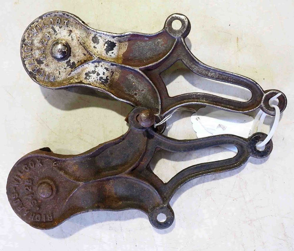 Lot 685: Pair of Richards-Wilcox barn door rollers